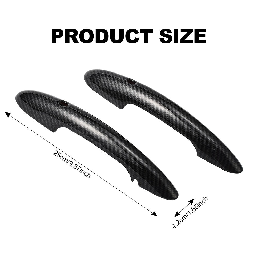2xCarbon Fiber Color Car Door Handle Covers w/Hole for BMW for Mini F54 F55 F56 F60