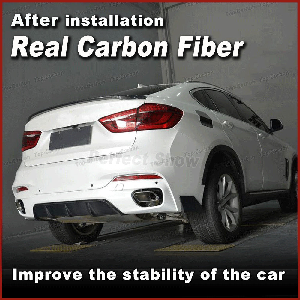 REAL Carbon Rear Splitters Bumper Flaps for BMW X6 F16 M Tech M-Sport 4-D 14-17