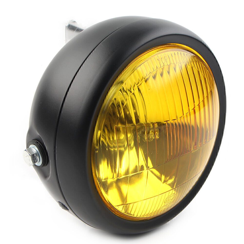 Motorcycle 5.75 Retro Headlight Amber for Harley Dyna FXDL Softai Sportster