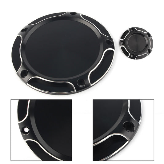 Black Derby Timing Timer Cover Fit for Harley Electra Street Road Tri Glide 14 - 18