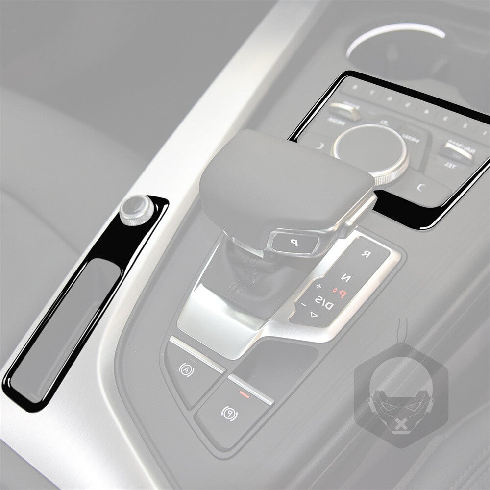 for Audi A4 B9 2017-19 RHD Display Board Volume Adjust Switch Cover Gloss Black