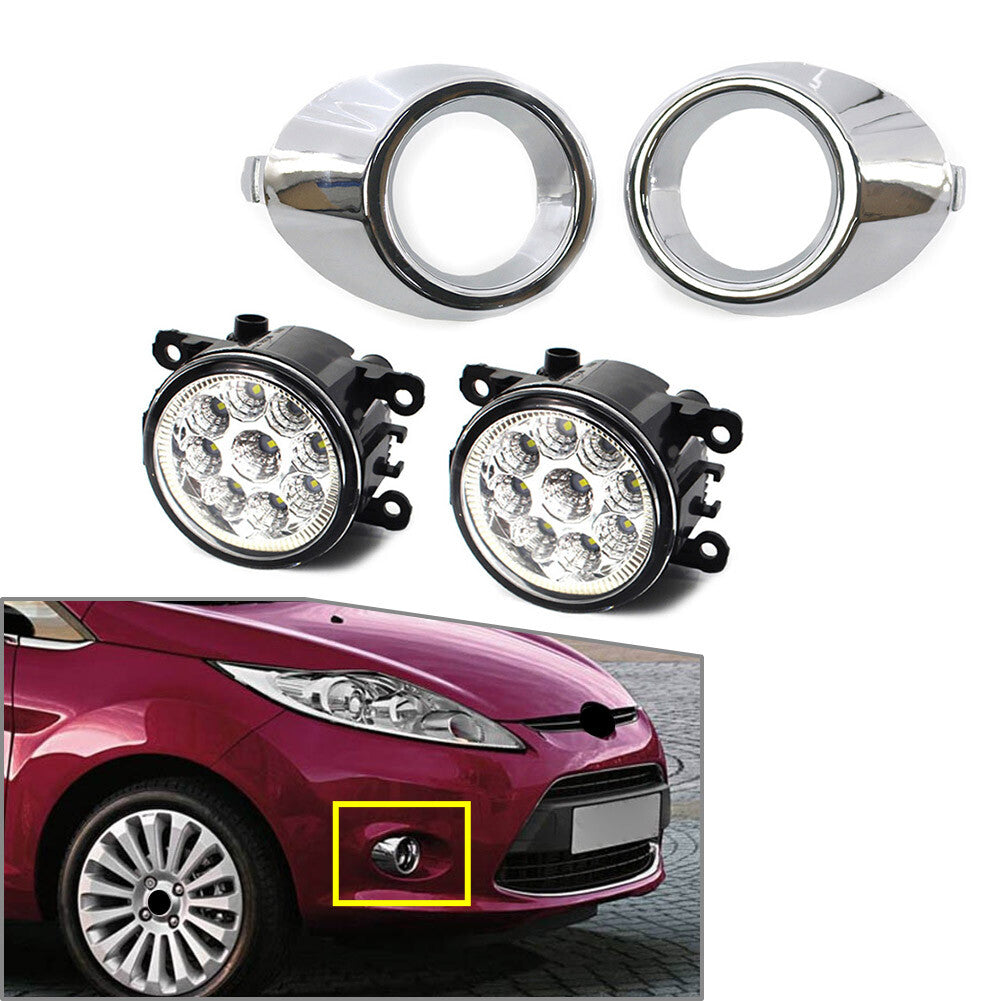 Fog Light Kit Daytime Running Driving Light Fog Light Cover for Ford Fiesta