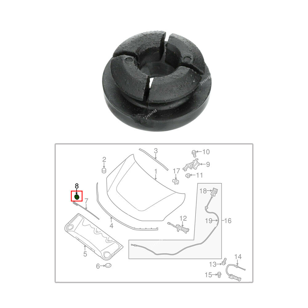 Fits for Nissan for Altima Quest Sentra 240SX Hood-Support Prop Rod Grommet 65512-R3000