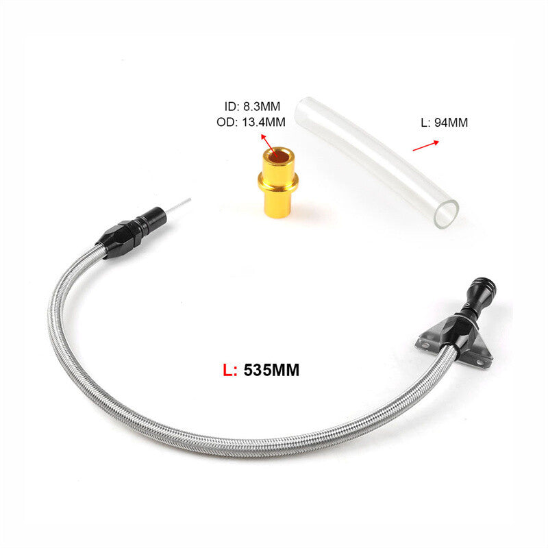 Stainless Flexible Dipstick Fits GM for Chevy TH350 TH400 Turbo Transmission BBC SBC