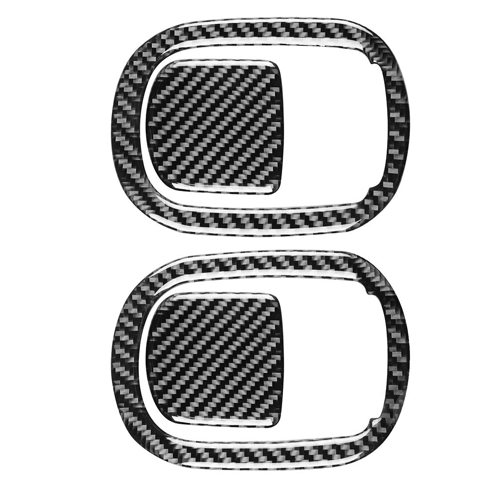 Carbon Fiber for Seat Backrest Switch Cover Trim for Dodge for Challenger 2015-2023 19