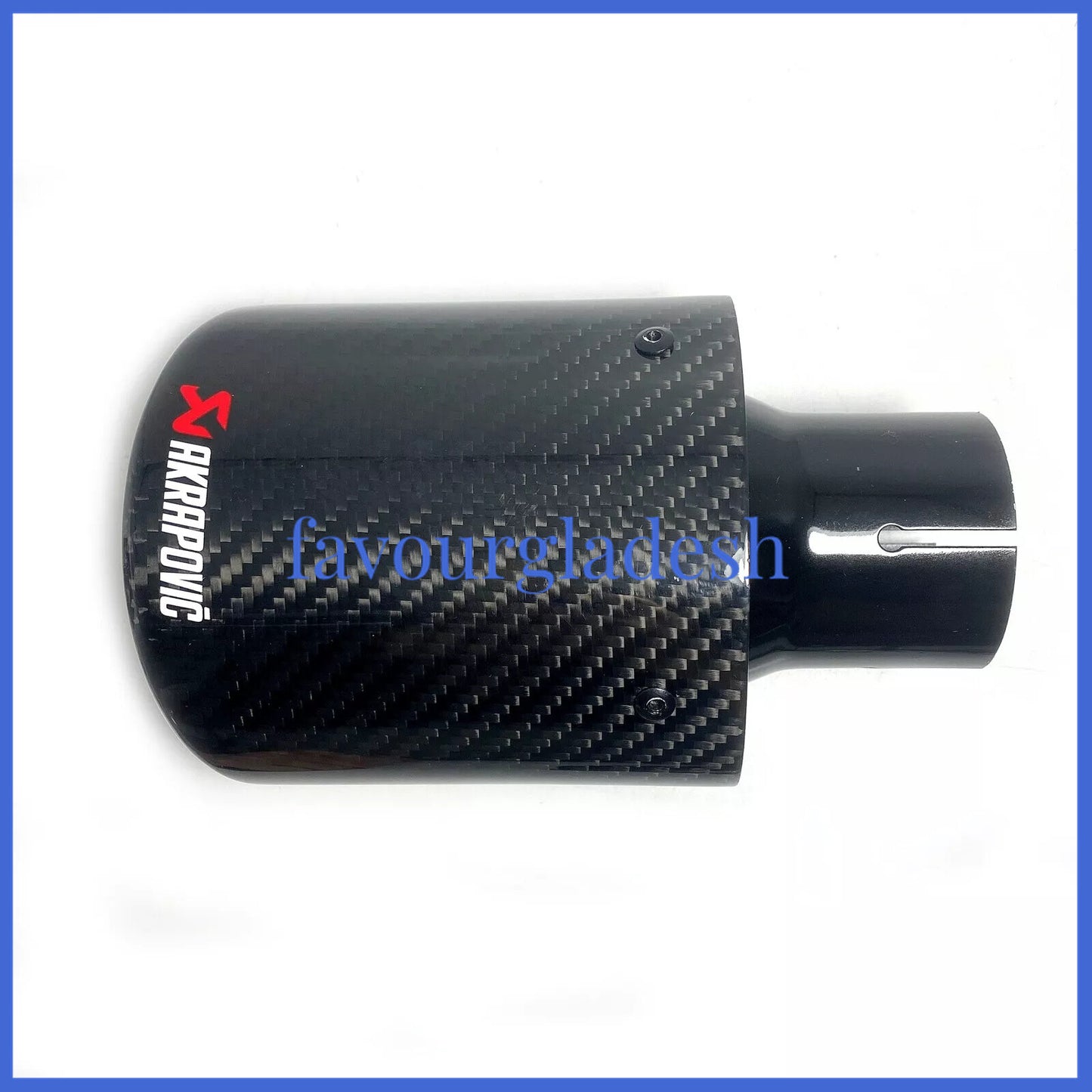 Oval Slanted Akrapovic Carbon Fiber Exhaust tip exhaust muffler pipe 70-105mm