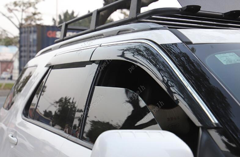 for Ford Explorer 2011-2019 Window Visors Sun Rain Guard Deflector W/Chrome Trim