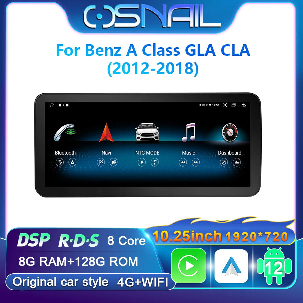 2012-18 Android for Mercedes for Benz A Class CLA GLA GPS CarPlay Multimedia Player