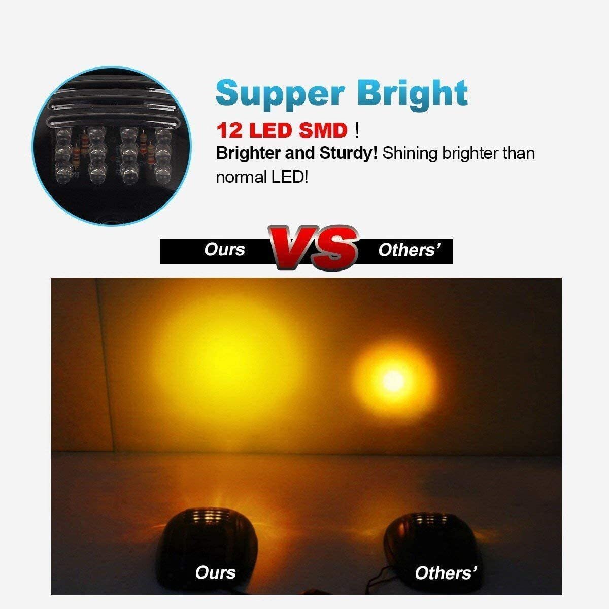 5pcs Amber Smoked LED Cab Roof Marker Running lights kit for Dodge Truck Pickup