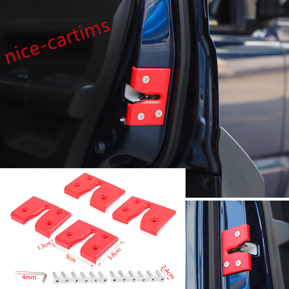 4¡ÁRed ABS Car Door Limiting Block Panel Cover for Suzuki for Jimny 4-door 2019-2024