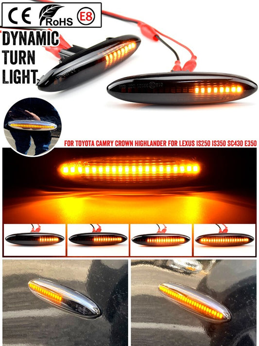 Dynamic Side Marker Turn Light for Lexus SC430 for Toyota for Camry Soarer Kluger Mark