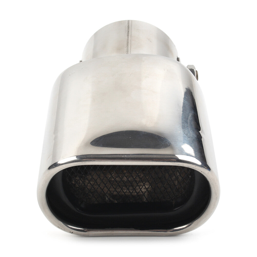 Silver Stainless Steel Rear Exhaust Pipe Tail Muffler Tip Square Accessories