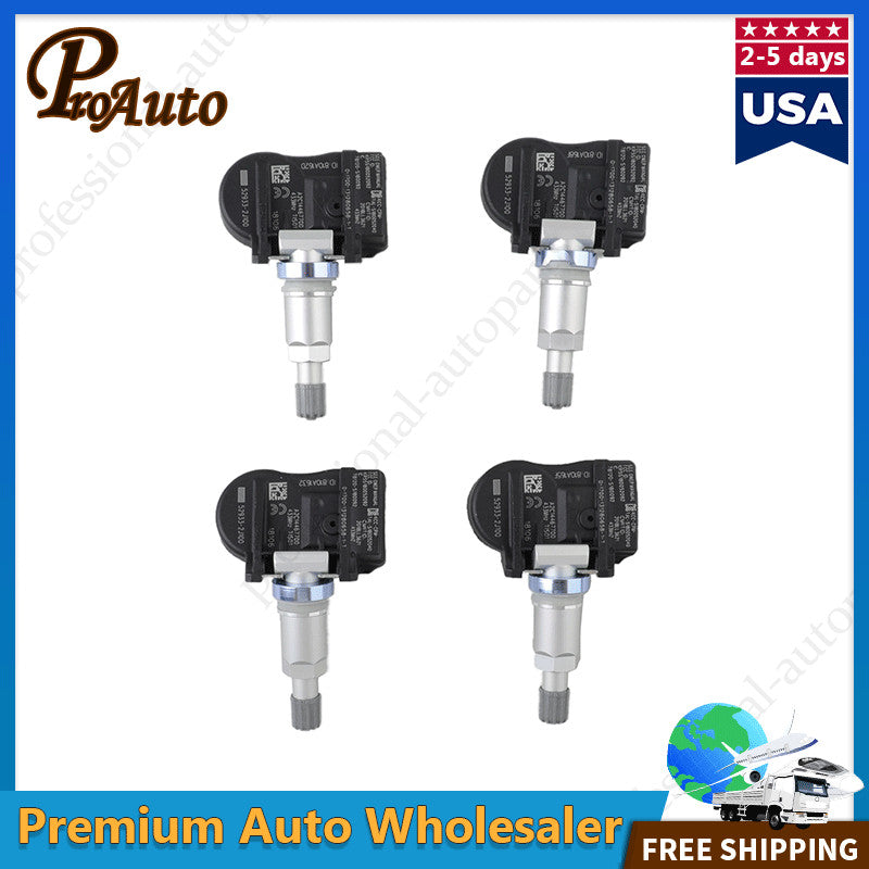 4X Tire Pressure Sensor TPMS 52933-2J100 for Hyundai Accent for Genesis for Kia Cadenza