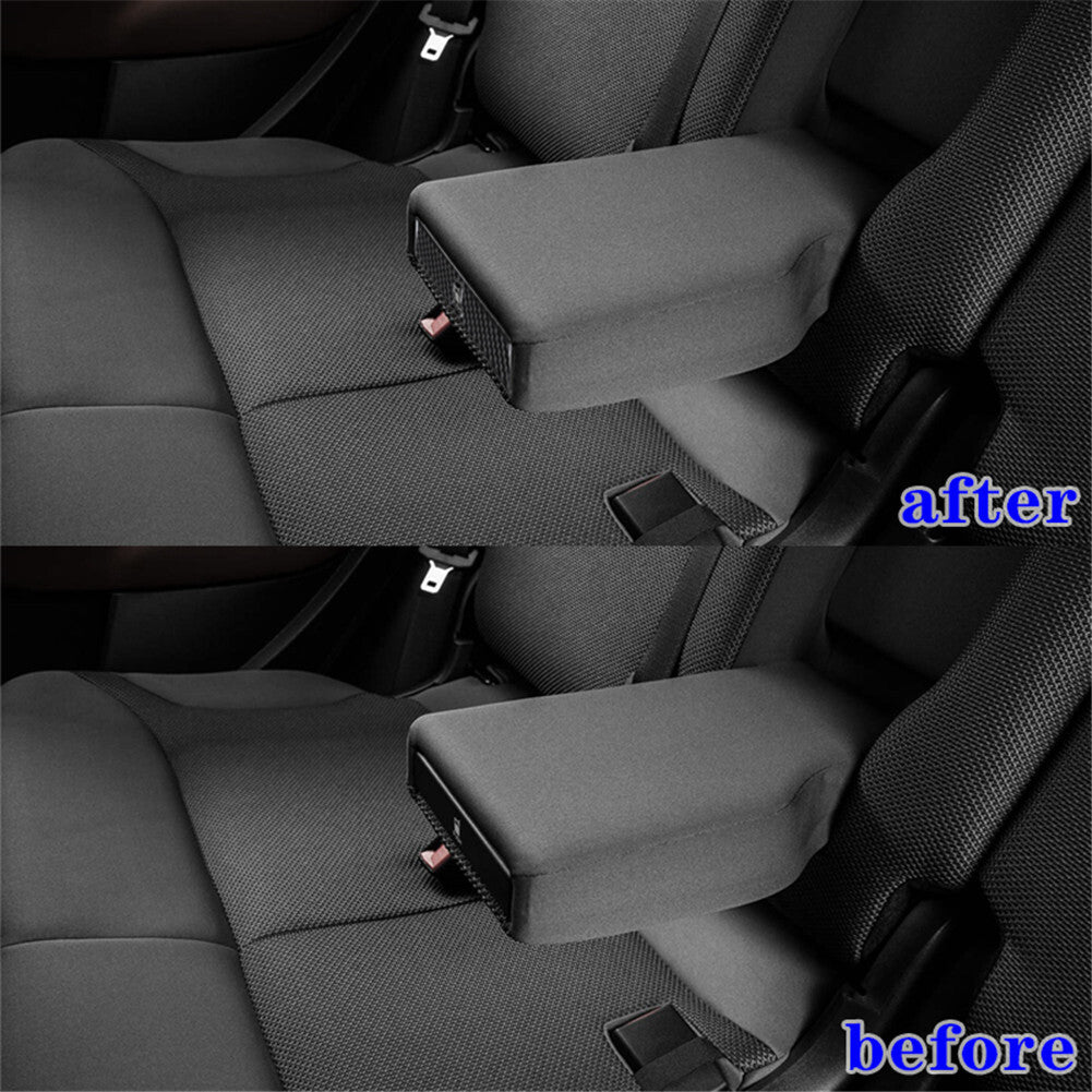 Carbon Fiber Rear Center Arm Rest Cup Holder Trim Cover for Fiat 500L 2014-2017