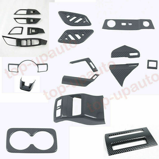 18X for Nissan Rogue 2021-2023 Carbon Fiber Interior Full Set Accessories Trim