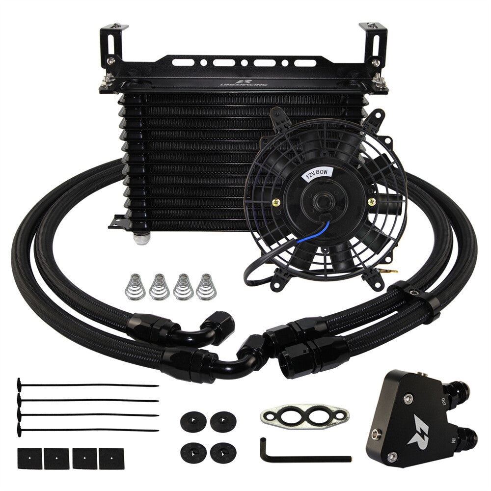13 Row Oil Cooler Kit for Corvette C5 LS1 LS2 LS3 LS6 LS7 LS9 +7Electric Fan