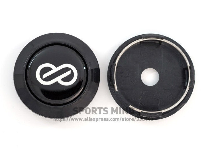 4x64mm Enkei Black Edge Cap Decal Badge Wheel Center Cover Hub Cover