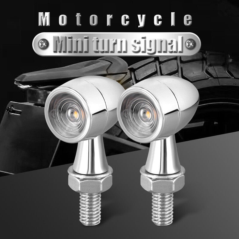 Motorcycle Bullet LED Turn Signal Indicator Amber White Running Blinker Light