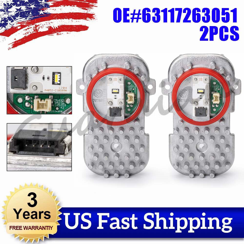 2PCS 63117263051 DRL Headlight LED Light Control Modules for BMW 328i 335is M3