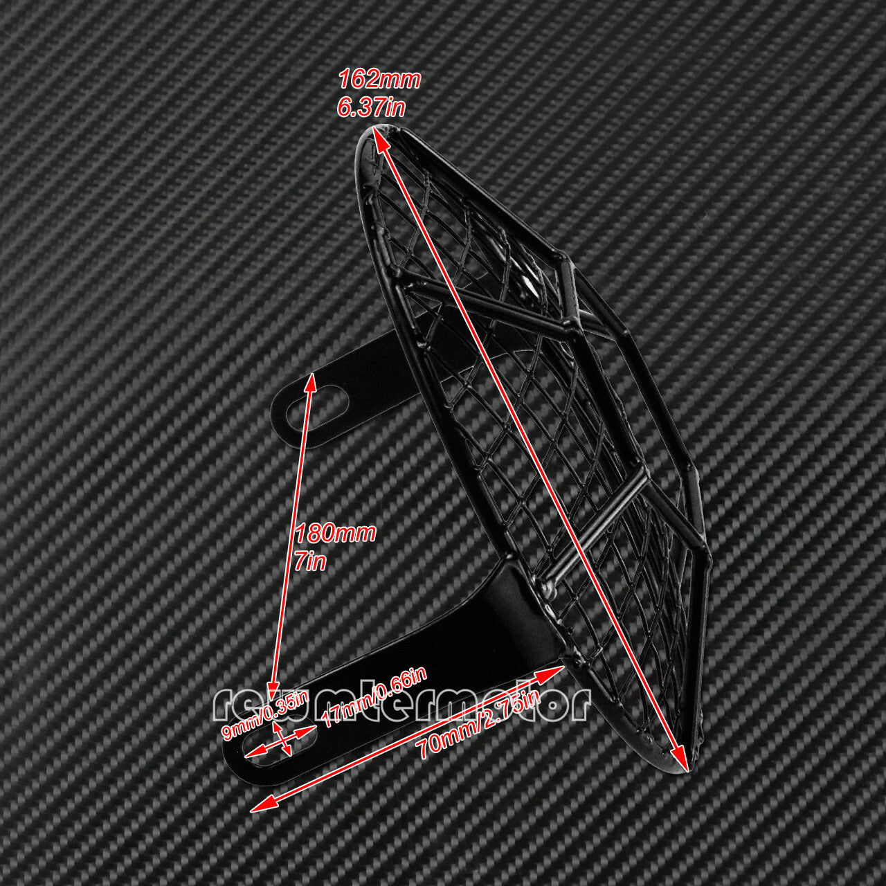 6.5 Motorcycle Front Headlight Stripe Grill Mesh Grid Cover Mount Fit For XL883