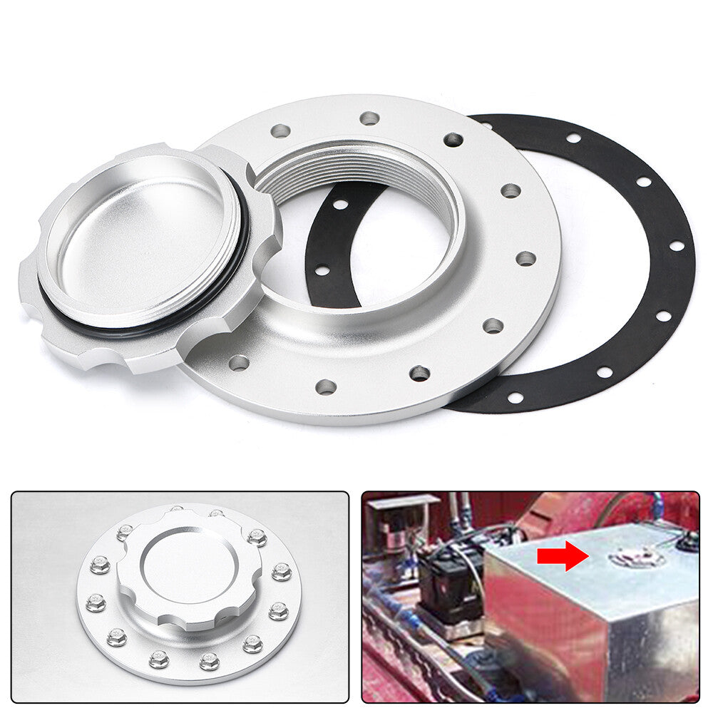 160mm Fuel Cell Cap Gasket Filler Neck Cap 12 Bolt Opening Twist On Flush Cap