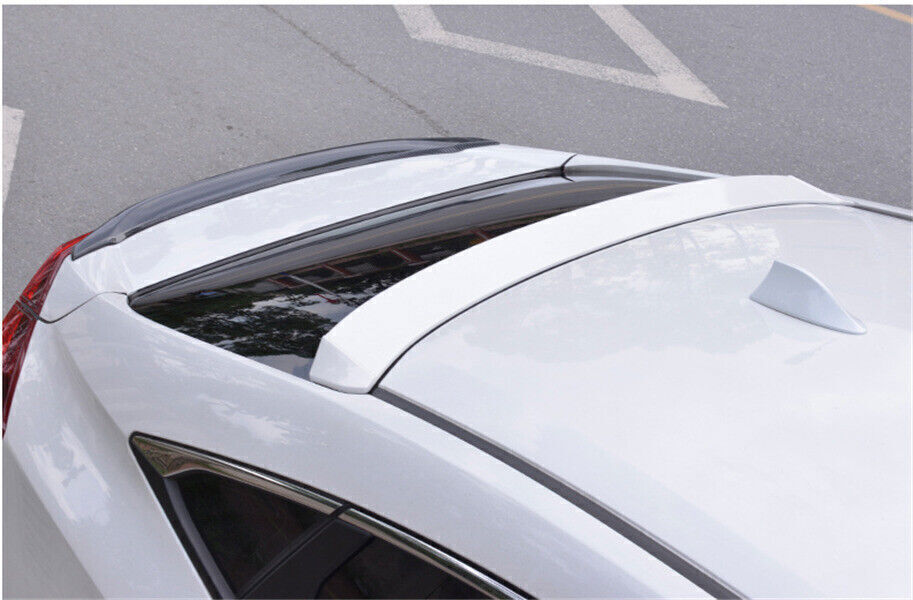 for Honda for Civic Sedan 2016-2021 White Car Rear Roof Spoiler Tail Wing Bar Cover