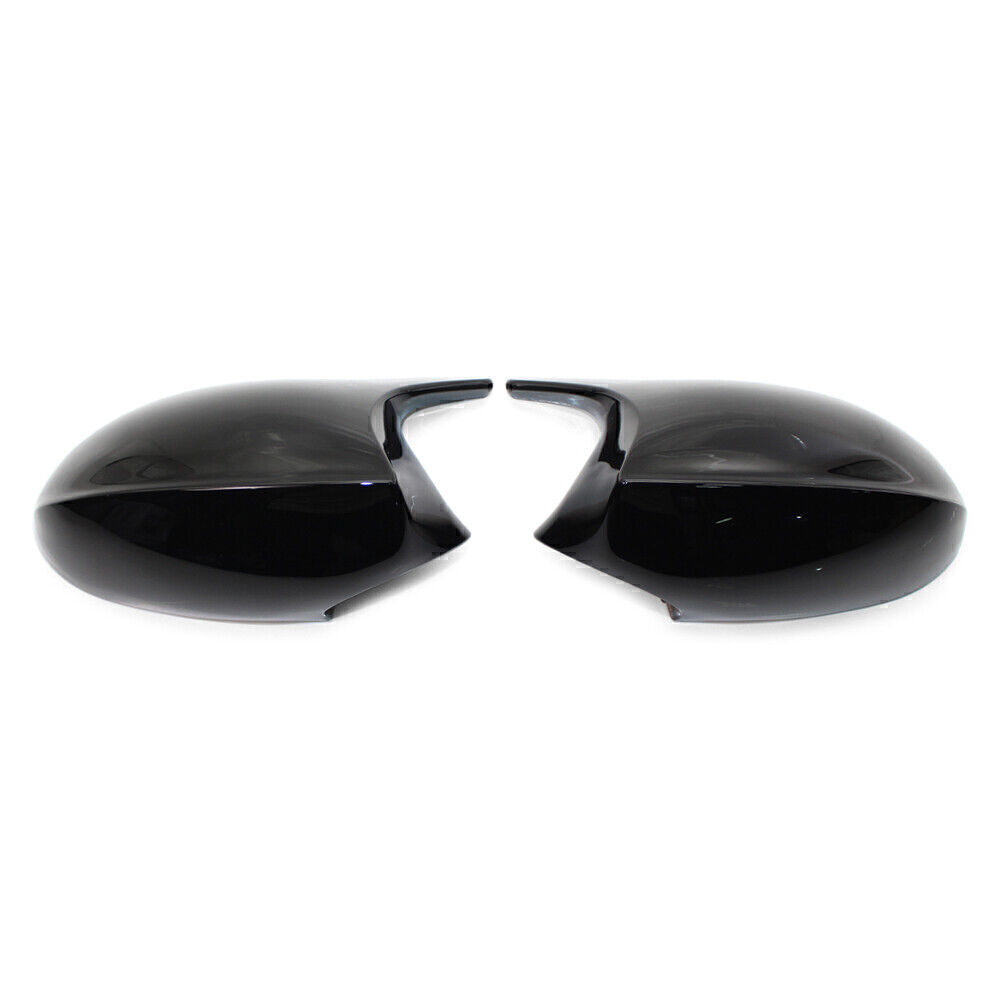 Rear View Mirror Cover Trim for BMW E90 E91 328i 328xi 335xi Glossy Black Pair