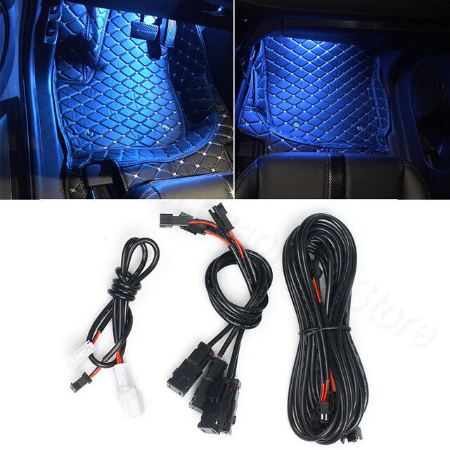 12V LED Atmosphere Light Decorative Lamp Foot Lights Blue for Toyota for Camry 18-20