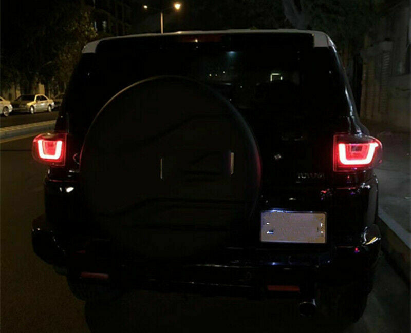 2P Black for Toyota FJ Cruiser 2007-2017 LED Tube Tail Lights Rear Lamps Replace
