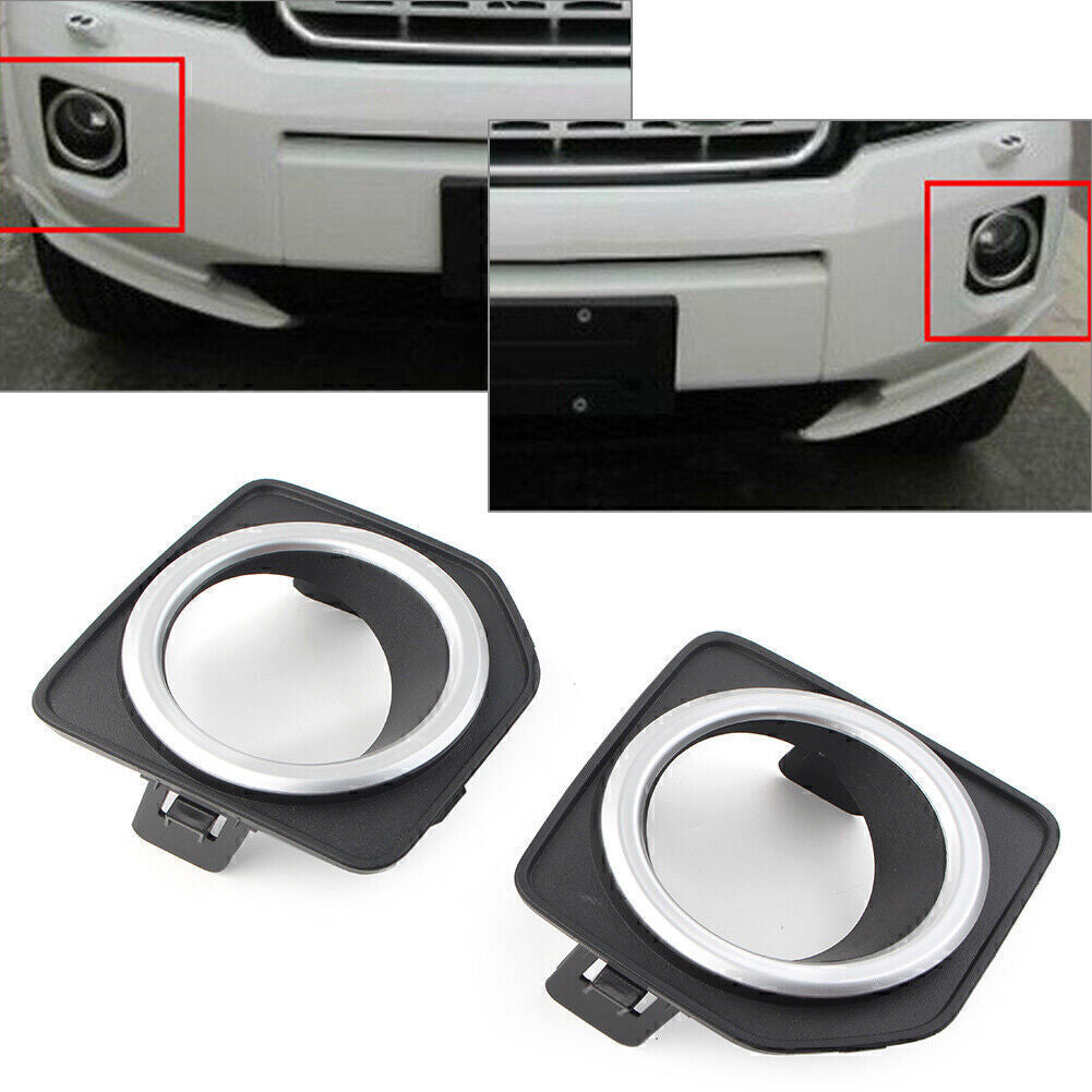 Pair Front Bumper Fog Lamp Cover Bezel for Land Rover Freelander 2 2014-2016
