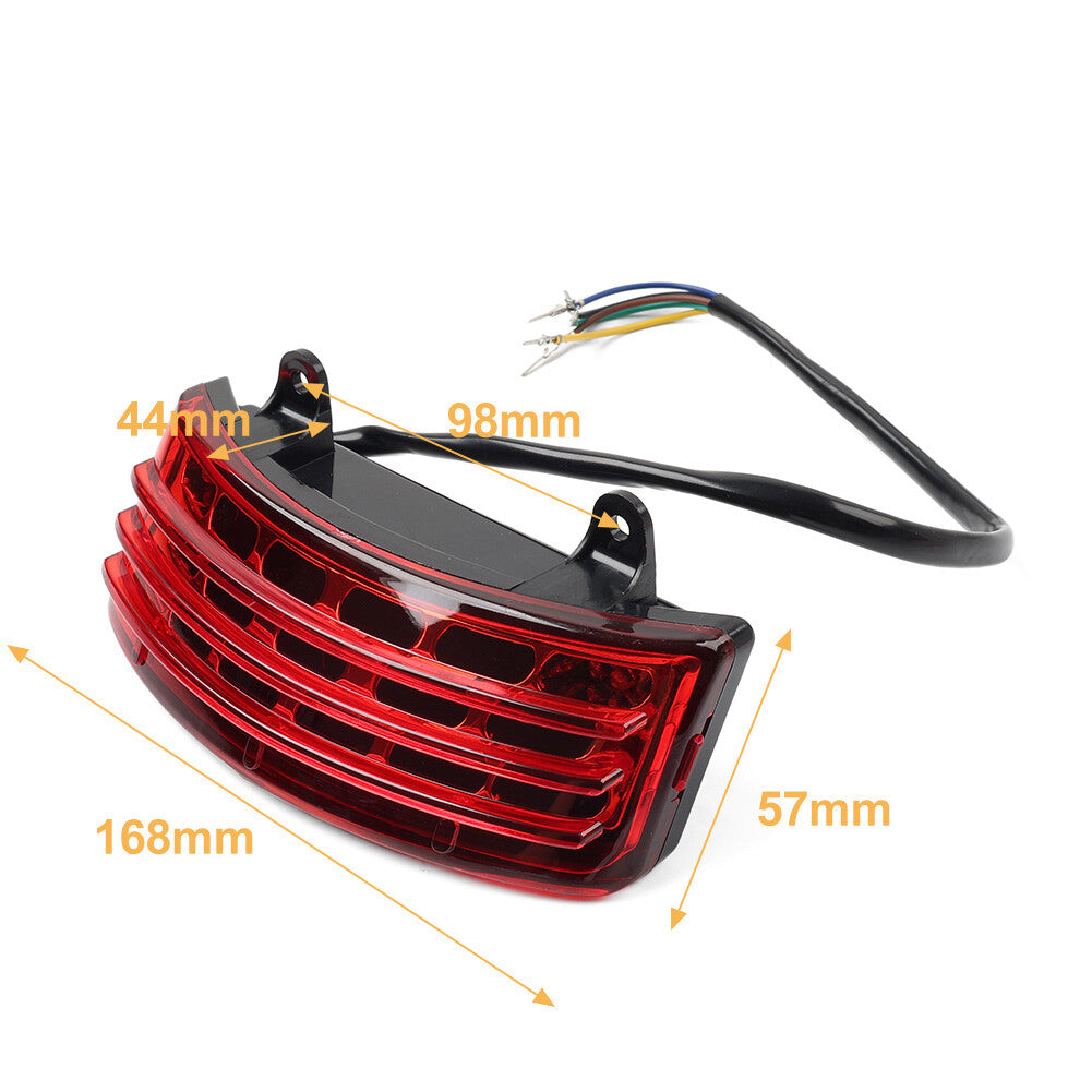 Tri-Bar LED Rear Tail Brake Mudguard Light fit for Harley Road King Street Glide
