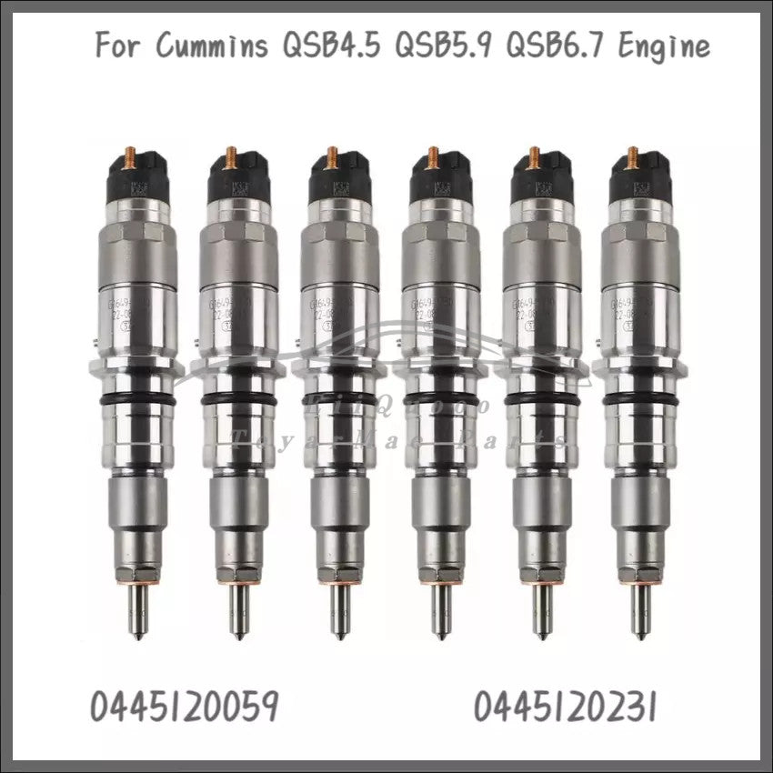 0445120059 0445120231 6PCS Fuel Injector For QSB4.5 QSB5.9 QSB6.7 Engine