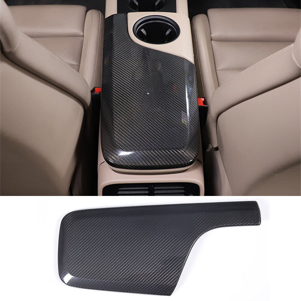 Real Carbon Fiber Center Console Armrest Box Panel Trim for Porsche Taycan 2019+
