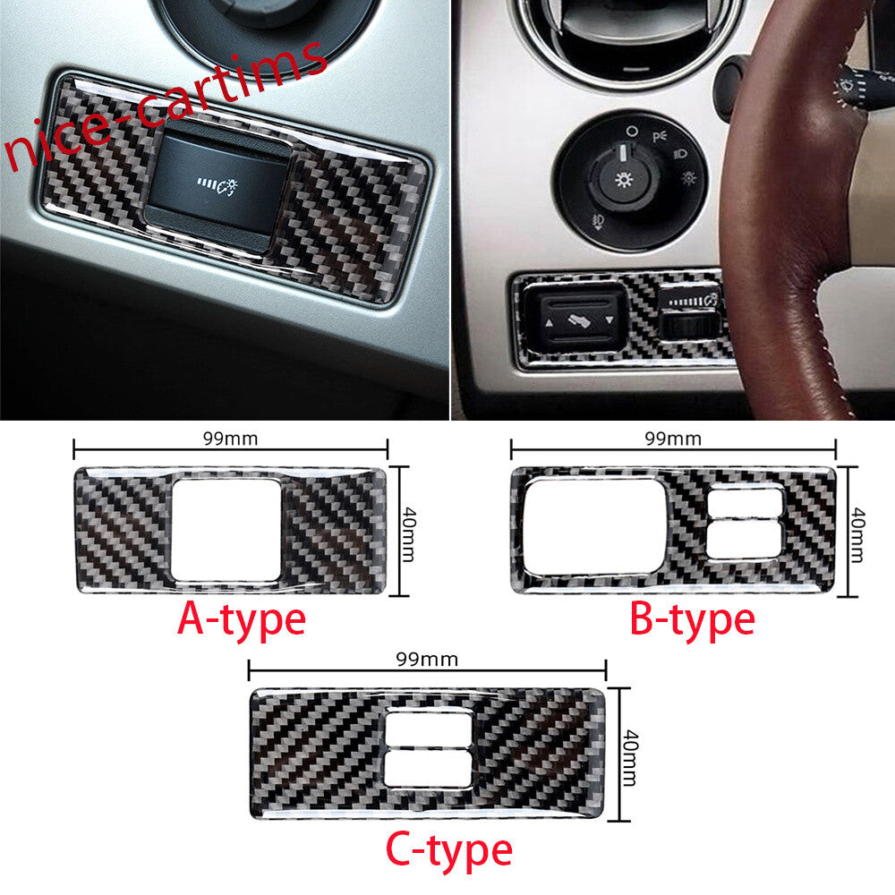 Carbon Fiber Interior Light Control Switch Panel Cover for Ford F150 2009-2014 B