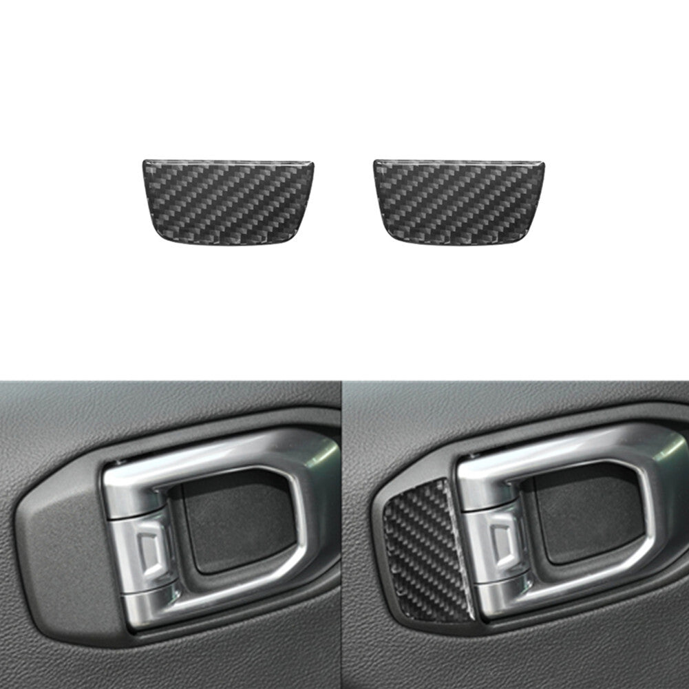 Carbon Fiber Rear Door Handle Cover for Jeep for Wrangler JL 2018+ Gladiator 2020+