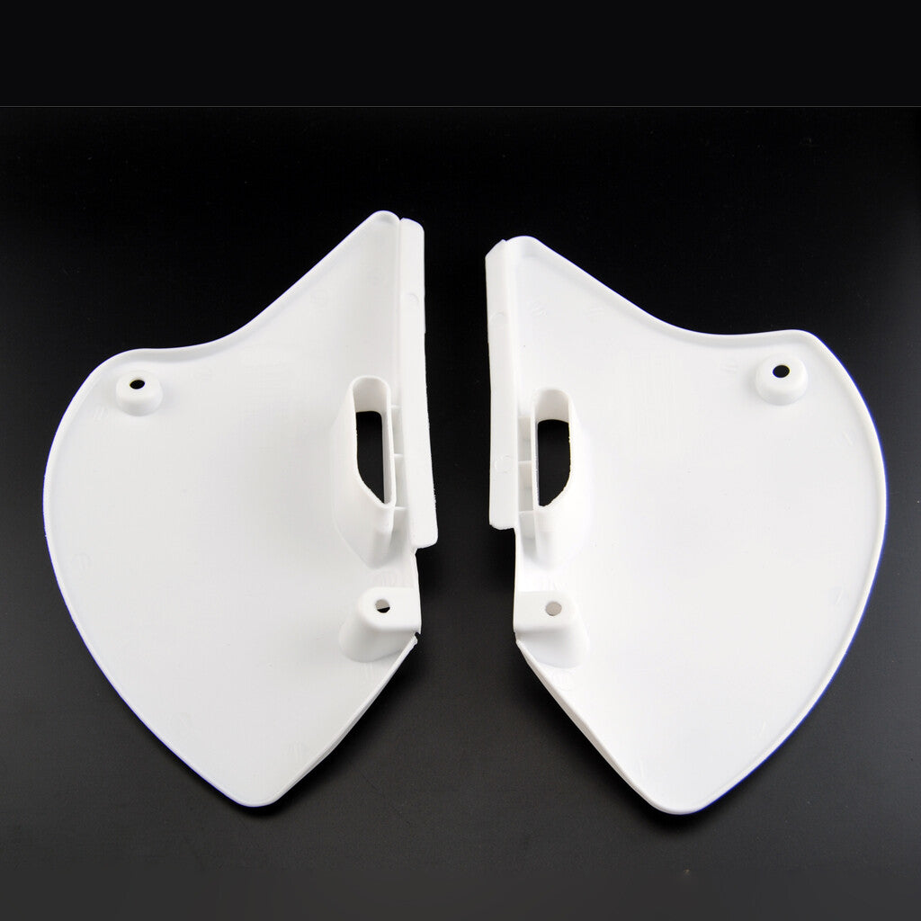 BBR STYLE SHORT VERSION WHITE PLASTIC SIDE PANEL PLATE FOR KLX110 PIT BIKE