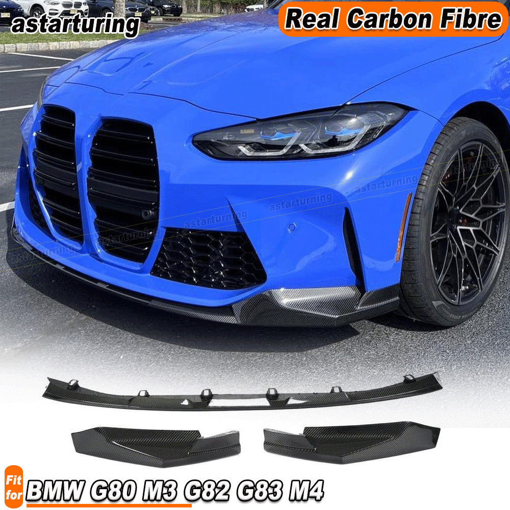 Fit for BMW G80 M3 G82 M4 2021UP Real Carbon Front Bumper Lip Splitters Spoiler