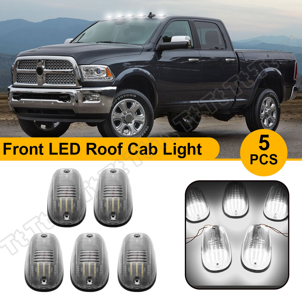 5-pack white LED cab roof marker lights for Dodge for Ram 1500 2500 3500 trucks