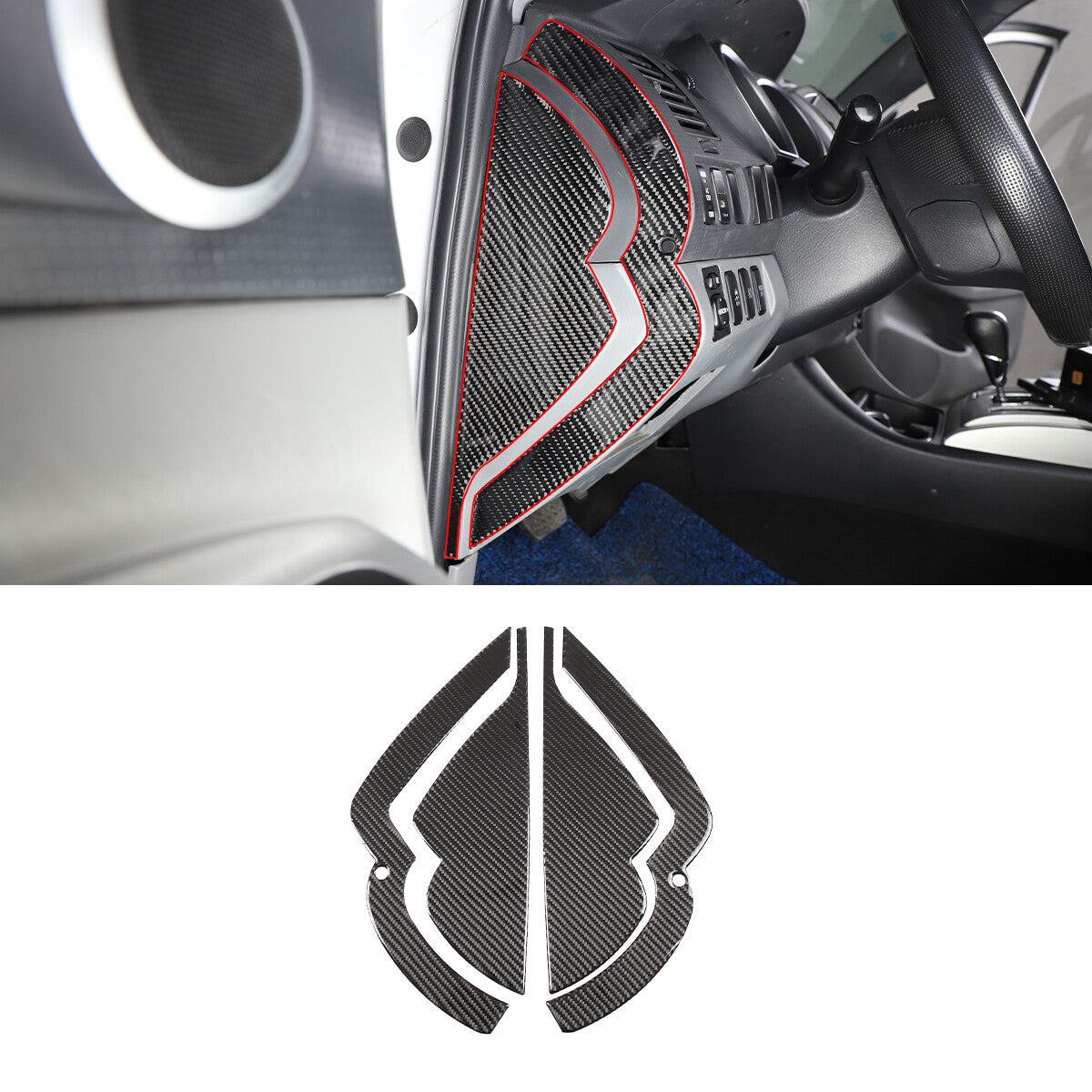 ABS carbon fiber inner vent trim frame for Jaguar for F-Type 2013-2024