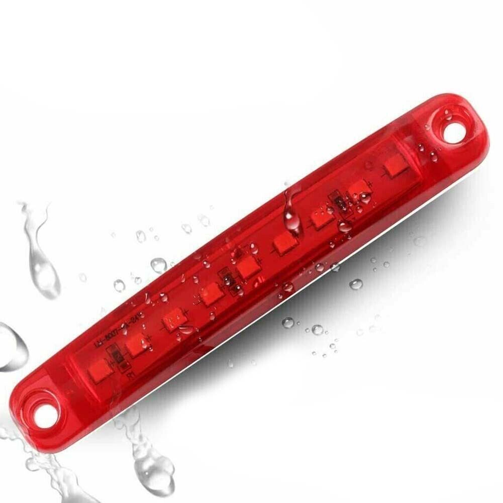 9 LED Sealed Side Marker Clearance Light 12V Car Truck Trailer Lorry Red 10PCs