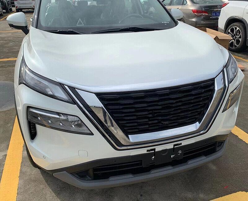 for Nissan Rogue 2021-2023 Silver Front Grill Grille Engine Hood Cover Trim 1PC