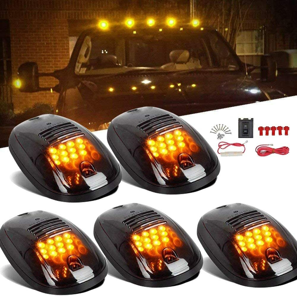 5x Amber LED Roof Top Running Cab Marker Light for Chevy Silverado 1500 2500