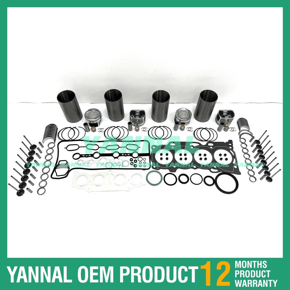 4-piece 1AZ engine overhaul and rebuild kit with gaskets, bearings, and valves for Toyota engines.