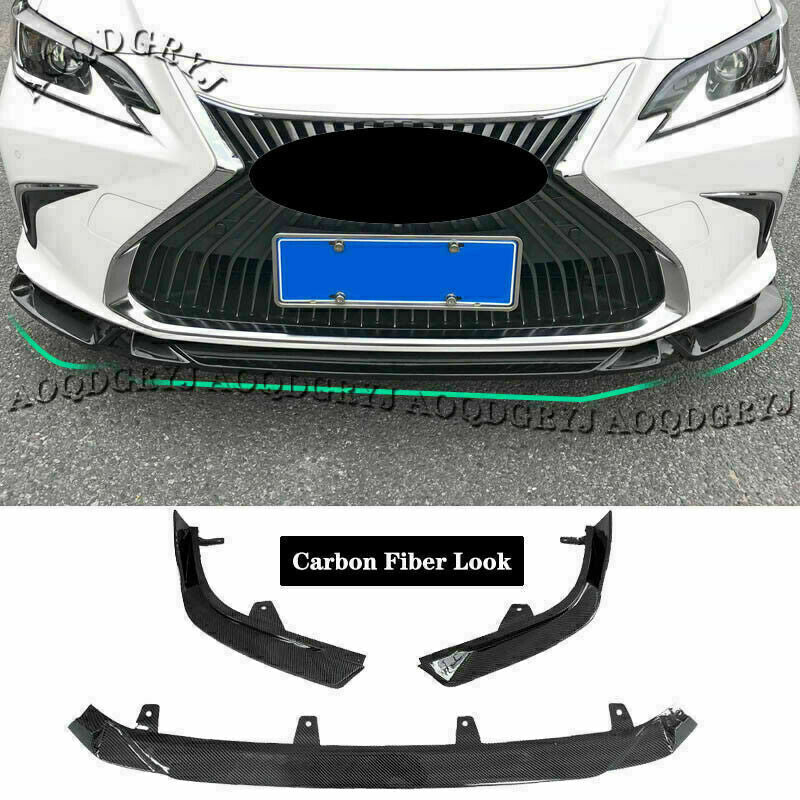 3P for Lexus ES350/300h 2019-2022 Carbon Fiber Front Bumper Lip Guard Cover Trim