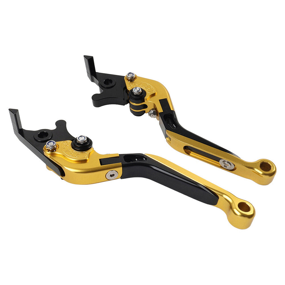 Folding Extendable Brake Clutch Levers for Suzuki GSXR600 GSXR750 11-21 Gold