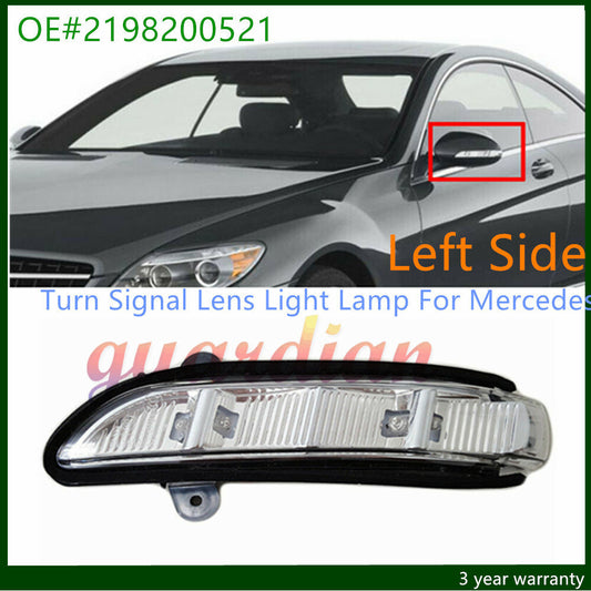 Left-side mirror turn signal lens light applicable to for Mercedes CL550 CL600 E320 E350