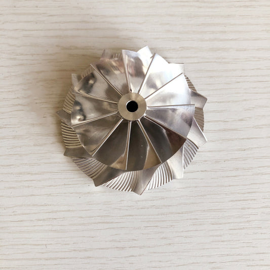 K16 Reverse 59.00/78.00 mm 11+0 Blade Turbine Milling Compressor Wheel