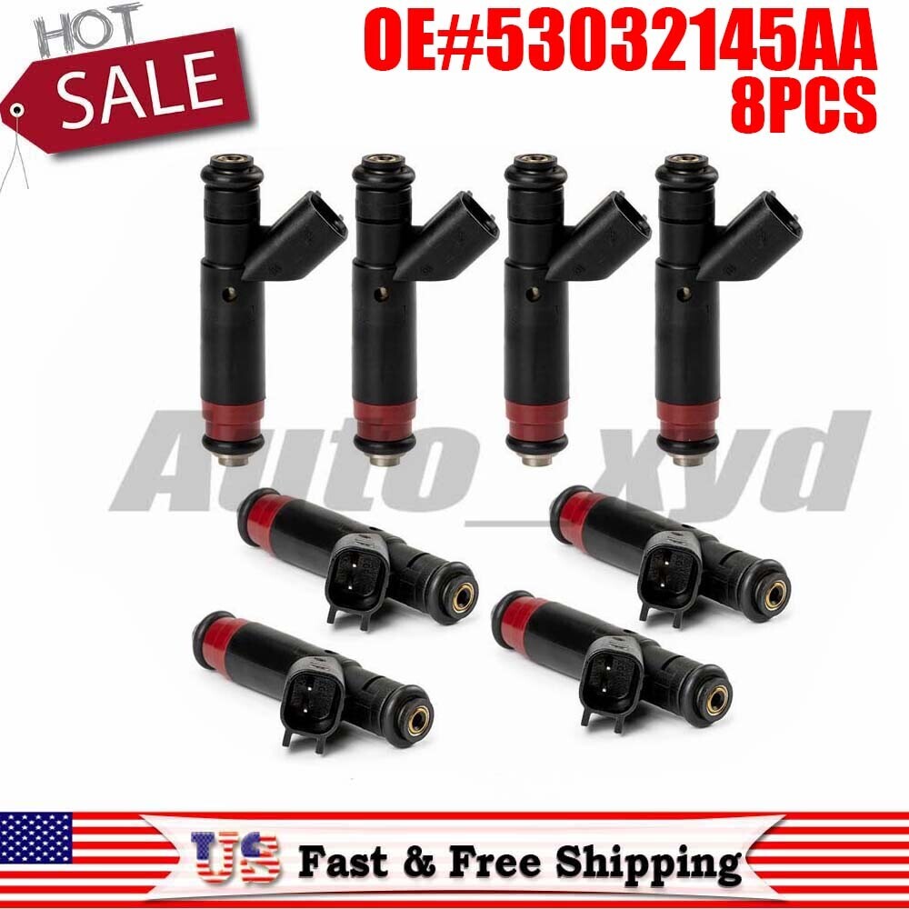8x 53032145AA Fuel Injector for Dodge Dakota Durango 4.7L 2001-03 2002 for Ram 1500