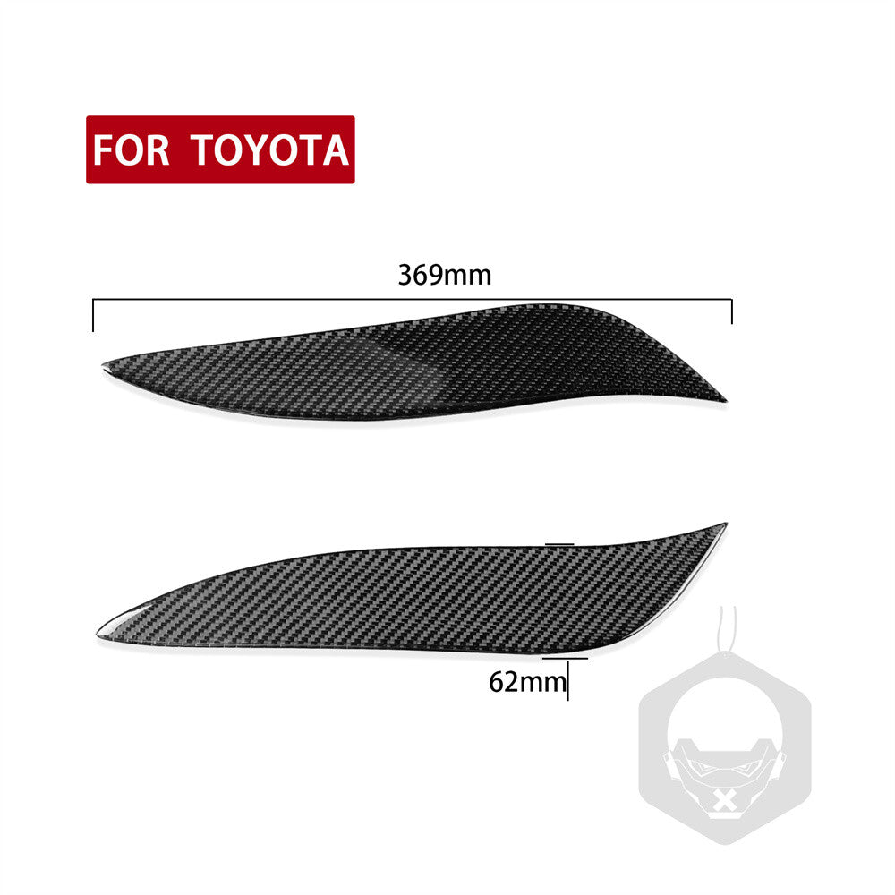 2¡ÁCarbon Fiber Front Headlight Eyelids Eyebrow Trim For T@yota for Corolla 2008-2011