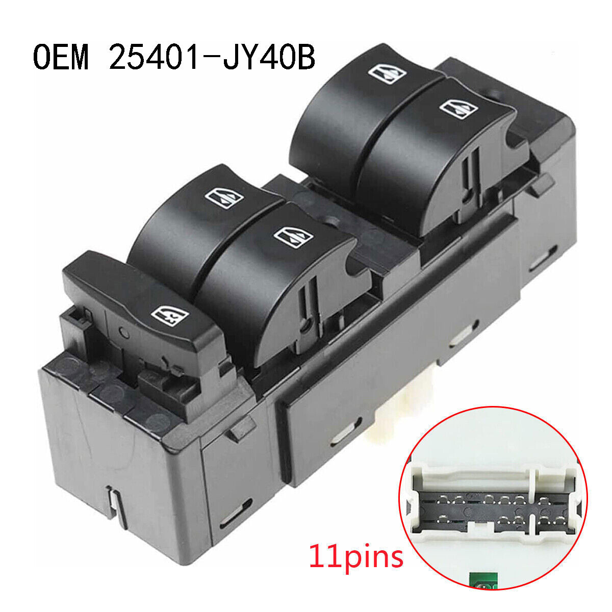 for Renault Koleos 2008-2016 25401-JY40B Power Window Master Control Switch New